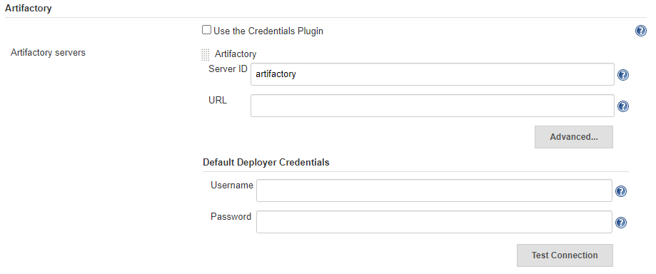 Artifactory config